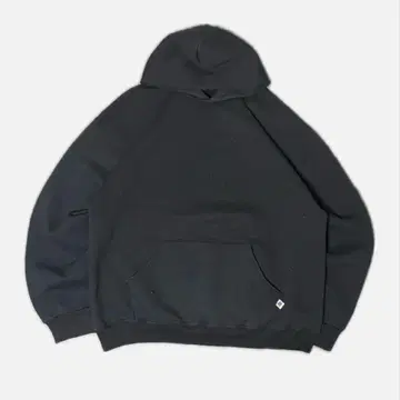 러셀 무지 후드티 풀오버 블랙 90s 00s