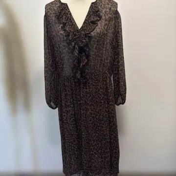 ZARA 레오파드 무늬 시스루 드레스 size 24