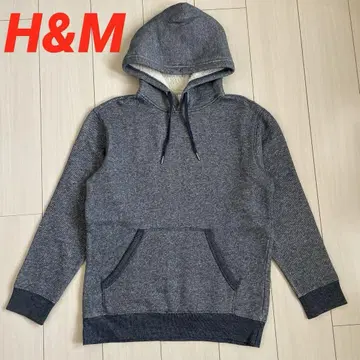 H&M 네이비 남성용 여성용 후드티 M 속기모 플리스 보들보들