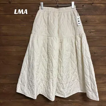 [ LMA ] 미사용 새상품 퀼팅 롱 스커트 허리밴딩 S