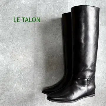 [미사용품] LE TALON 르탈롱 와이드 샤프트 롱 부츠 블랙
