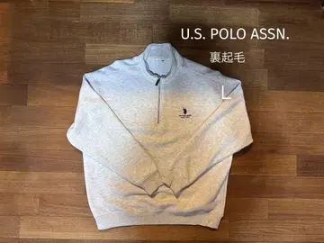 U.S. POLO ASSN. L 사이즈 그레이 하프 지퍼 트레이닝복