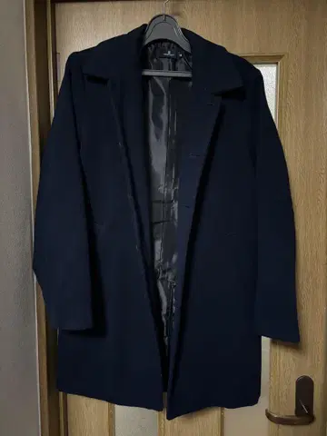 네이비 스텐카라 코트
