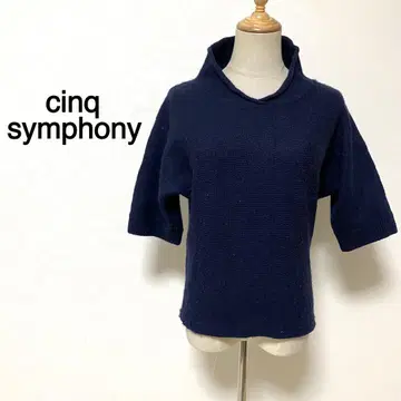 cinq symphonie 네이비 컬러 니트