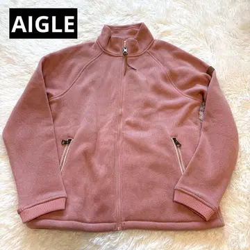 AIGLE 새상품 빅 플리스 하이넥 자켓 핑크