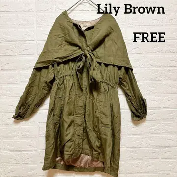 Lily Brown 케이프 포함 모즈 코트 카키 F 여성용