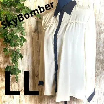 [ SkyBomber ] 스카이봄버 블라우스 LL 긴팔 시어셔츠 새상품급