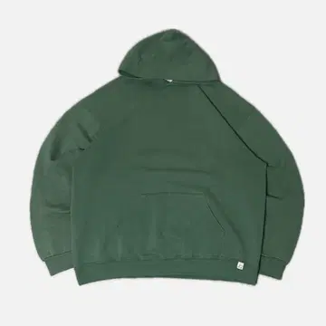 러셀 애슬레틱 무지 그린 후드티 풀오버 00s