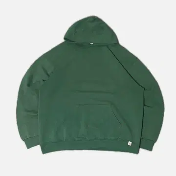 러셀 애슬레틱 무지 그린 후드티 풀오버 00s