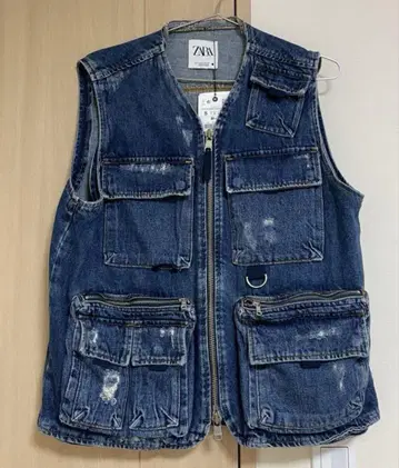 ZARA 데미지 데님 베스트
