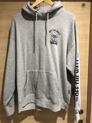 VANS 스컬 프린트 그레이 후드티