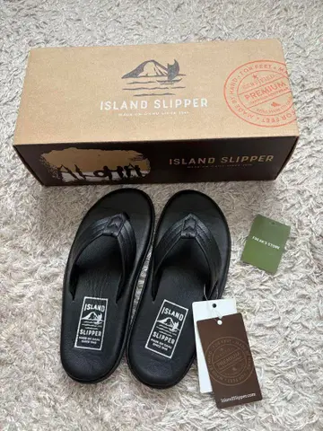 ISLAND SLIPPER 블랙 플립플랍 사이즈 5