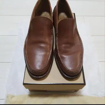 산토니 브라운 가죽 로퍼 07 1/2 산토니