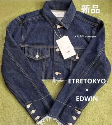 최저가 EDWIN x ETRE 숏 트래커 데님 자켓 택 포함 새상품