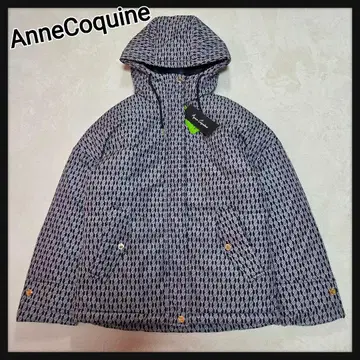 [택 포함 새상품] Anne Coquine 퍼프 자켓 체인 패턴 네이비