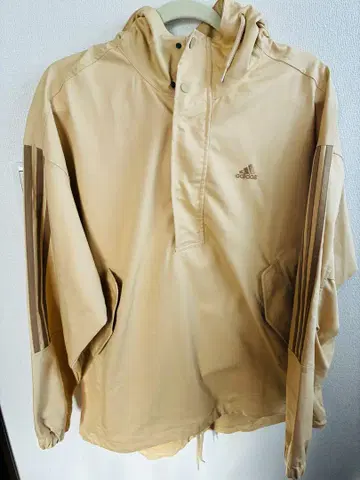 adidas 아디다스 하프 지퍼 후드티 베이지 OT