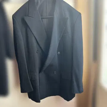 블랙 포멀 더블 브레스트 수트