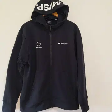 DESCENTE MOVIESport 후드티 L 사이즈 블랙 폴리 100%