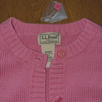 L.L.Bean 100% 코튼 가디건 S 핑크