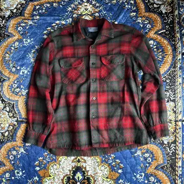 Pendleton 50s 옴브레 체크 울 셔츠 보드 셔츠