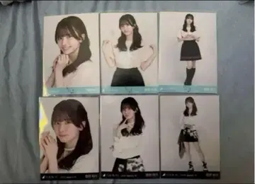 노기자카46 생사진 스가와라 사츠키 카가와 비대칭 T셔츠 6종 컴프