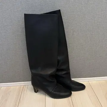 레메 [ REMME ] 와이드 미들 부츠 블랙 37사이즈 롱 부츠