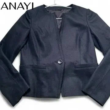 ANAYI 노카라 자켓 38 블랙 새상품급 울