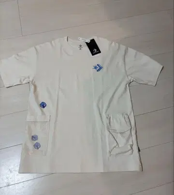 CONVERSE 크림색 LOOSE FIT T셔츠