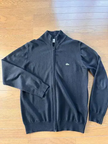 LACOSTE 다크 그레이 집업 스웨터 사이즈 4