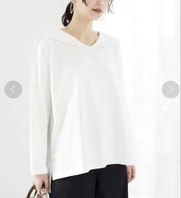 그린 파크스 세일러 카라 풀오버 티셔츠 화이트 T셔츠