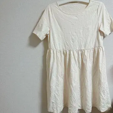 SHEIN 크림색 반팔 튜닉