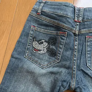 Disney 데님 팬츠 하트 자수