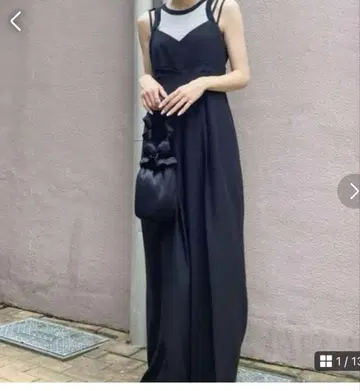 Ameri MEDI CORD SUSPENDER WIDE PANTS M
