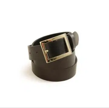 AULENTTI 천연 가죽 스퀘어 벨트 브라운