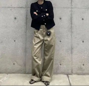 ok.soon x dickies wide chino pants