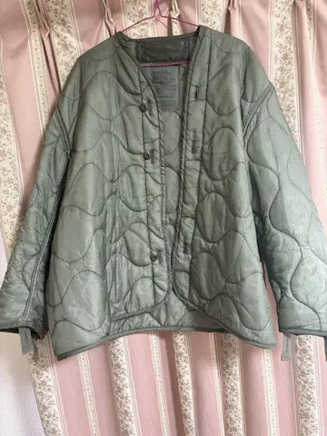 퀼팅 방한 자켓 올리브 그린 XL