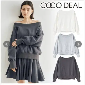 COCO DEAL 코코딜 쭈리 오프숄더 오버 사이즈 상의
