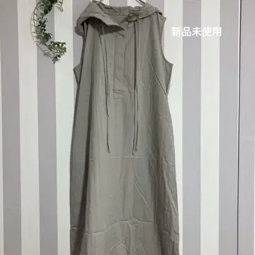 베이지색 후드 부착 원피스 미사용 새상품 한국 구매 루즈핏 원피스 롱