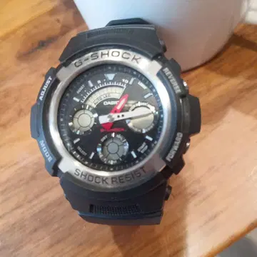카시오 손목시계 G-SHOCK AW-590 쿼츠 블랙 CASIO