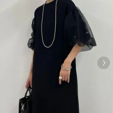 라운지 드레스 LOUNGEDRESS 새상품급! 튤 맨투맨 원피스 블랙