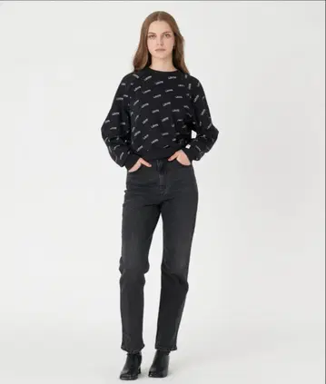 Levi's 70s HIGH SLIM STRAIGHT 블랙 데님