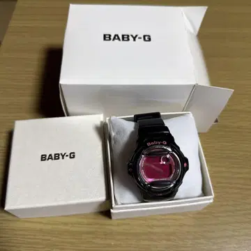 BABY-G 블랙/핑크 디지털 시계