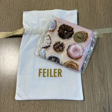 페이러 도넛 패턴 손수건 핑크
