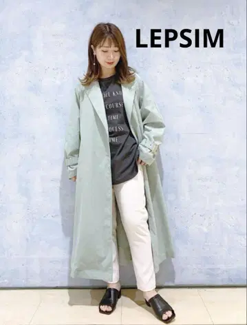 발수 가공 새상품급 LEPSIM 렙심 롱 테일러드 코트