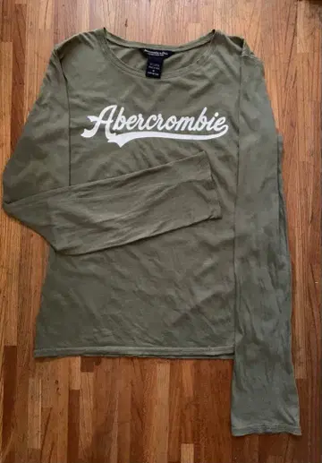 Abercrombie & Fitch 올리브색 긴팔 T셔츠 M