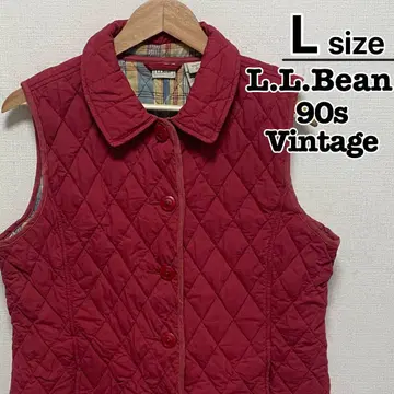 90s L.L.Bean 퀼팅 베스트 여성용 L 핑크 USA 구제 의류