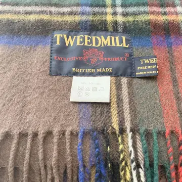 트위드밀 TWEEDMILL 램스울 대형 스톨 머플러 브라운