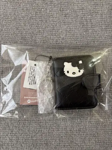 로리즈팜 헬로키티 퀼팅 프로필북 키링 블랙