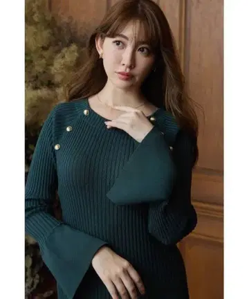Navona Ribbed Knit Flare Dress