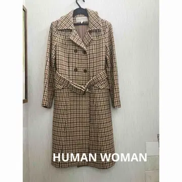 HUMAN WOMAN 체크 롱 코트